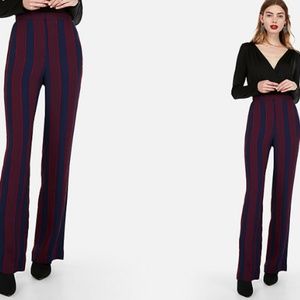 Petite Super High Waisted Stripe Wide Leg Dress